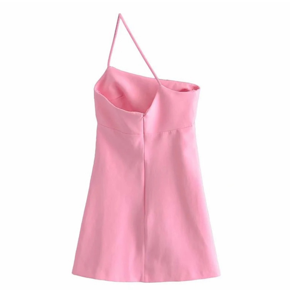 Pink One-Shoulder Dress - Picture 2 of 6